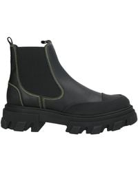 Ganni - Ankle Boots Leather, Synthetic Fibers - Lyst