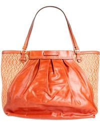 The Bridge - Tan Handbag Leather, Textile Fibers - Lyst
