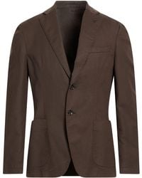 Paoloni - Chocolate Blazer Cotton, Elastane - Lyst