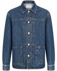 Ferragamo - Denim Outerwear Cotton - Lyst