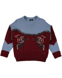 DSquared² - Burgundy Sweater Wool, Polyamide, Polyurethane, Viscose, Cotton - Lyst