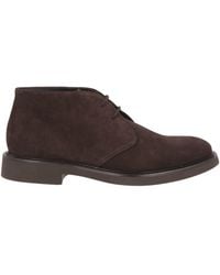 Doucal's - Genova Dark Ankle Boots Leather - Lyst