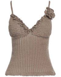 Ermanno Scervino - Khaki Top Mohair Wool, Polyamide, Viscose, Cotton, Stainless Steel - Lyst