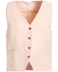 iBlues - Blush Tailored Vest Linen, Viscose - Lyst