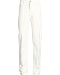 Incotex - Ivory Pants Cotton, Elastane - Lyst