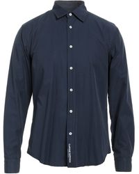 CoSTUME NATIONAL - Midnight Blue Cotton Woven Shirt - Lyst