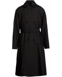 Lardini - Overcoat & Trench Coat Virgin Wool, Mohair Wool - Lyst