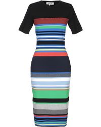 Diane von Furstenberg Knielanges Kleid - Schwarz
