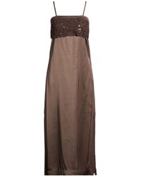 Peserico - Dark Midi Dress Viscose - Lyst