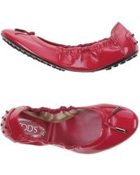 Tod's - Garnet Ballet Flats Soft Leather - Lyst