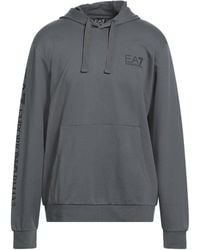 EA7 - Charcoal Sweatshirt Cotton - Lyst