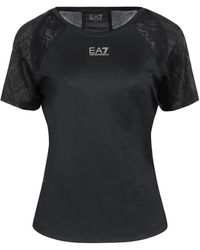 EA7 - T-Shirt Recycled Polyester, Elastane, Polyamide - Lyst