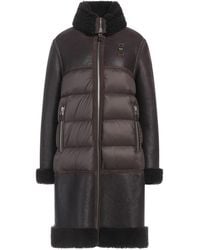 Blauer - Puffer Leather, Polyamide, Shearling - Lyst