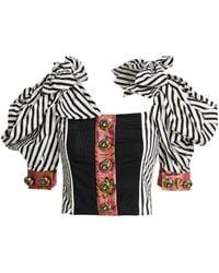Dolce & Gabbana - Top Cotton, Polyamide, Polyester, Elastane, Silk - Lyst