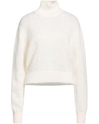 AVOLIO Milano - Ivory Turtleneck Mohair Wool, Silk - Lyst
