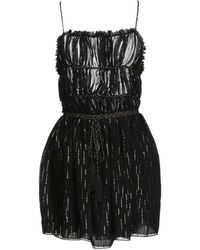 und kurze Kleider Damen Bekleidung Kleider Mini Saint Laurent Synthetik Minikleid in Schwarz 