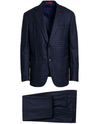 Isaia - Midnight Suit Wool - Lyst