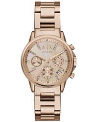 armani exchange watches rose gold