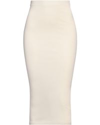 IRO - Cream Midi Skirt Cotton, Elastane - Lyst