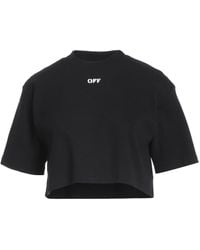 Off-White c/o Virgil Abloh - Cropped T-shirt With Off Embroidery - Lyst