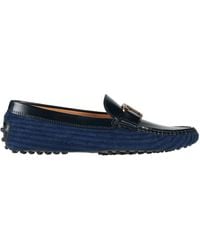 Tod's - Loafers Textile Fibers, Leather - Lyst