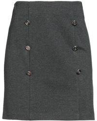 mötivi - Charcoal Mini Skirt Viscose, Polyamide, Elastane - Lyst