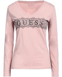 Guess - Blush T-Shirt Cotton - Lyst