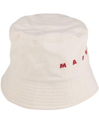 Marni - Ivory Hat Cotton - Lyst