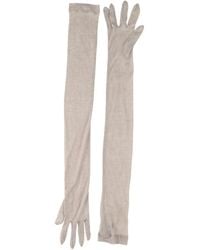 Alysi - Crème Gloves Modal, Wool - Lyst