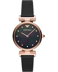 armani black watch womens