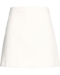 Marella - Cream Mini Skirt Cotton, Polyester, Elastane - Lyst