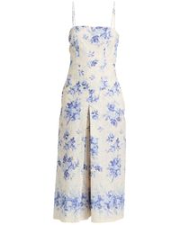 Twinset - Ivory Jumpsuit Linen, Cotton - Lyst