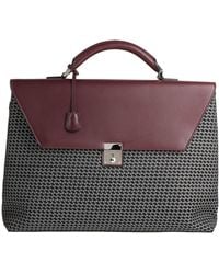 Valextra - Handbag Textile Fibers, Leather - Lyst