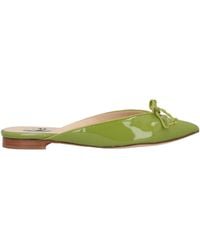 THE M.. - Lime Mules & Clogs Leather - Lyst