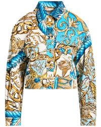 Moschino - Azure Jacket Cotton, Elastane - Lyst