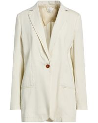 Alysi - Cream Blazer Lyocell, Polyamide - Lyst