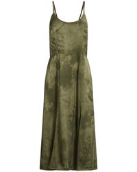Raquel Allegra - Military Midi Dress Rayon - Lyst