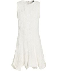 MSGM - Ivory Mini Dress Cotton, Polyamide, Elastane - Lyst