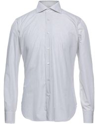 NWT $350 BARBA NAPOLI Blue-White Micro Jacquard Cotton Dress Shirt 15.75 x 36 