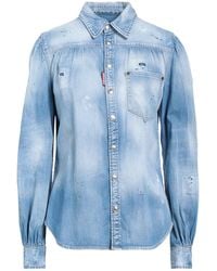 DSquared² - Mono corto vaquero con efecto envejecido - Lyst