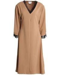 Dixie - Camel Midi Dress Polyester, Viscose, Elastane - Lyst