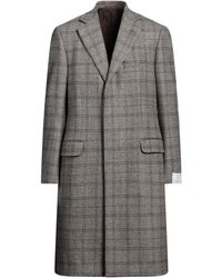 Caruso - Dark Coat Wool - Lyst