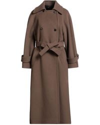 Isabel Benenato - Khaki Coat Virgin Wool, Polyamide - Lyst