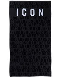 DSquared² Serviette de plage - Noir