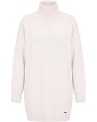 Kiton - Ivory Mini Dress Cashmere - Lyst