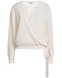 Ballantyne - Ivory Wrap Cardigans Wool, Cashmere - Lyst