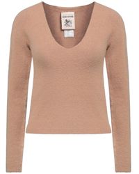 Semicouture - Camel Sweater Virgin Wool, Polyamide, Cashmere, Elastane - Lyst