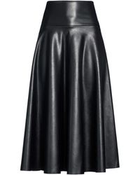 Norma Kamali - Midi Skirt Polyurethane - Lyst