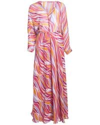 Poupette - Fuchsia Maxi Dress Silk - Lyst