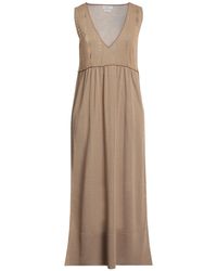 Ballantyne - Khaki Midi Dress Viscose, Polyester - Lyst